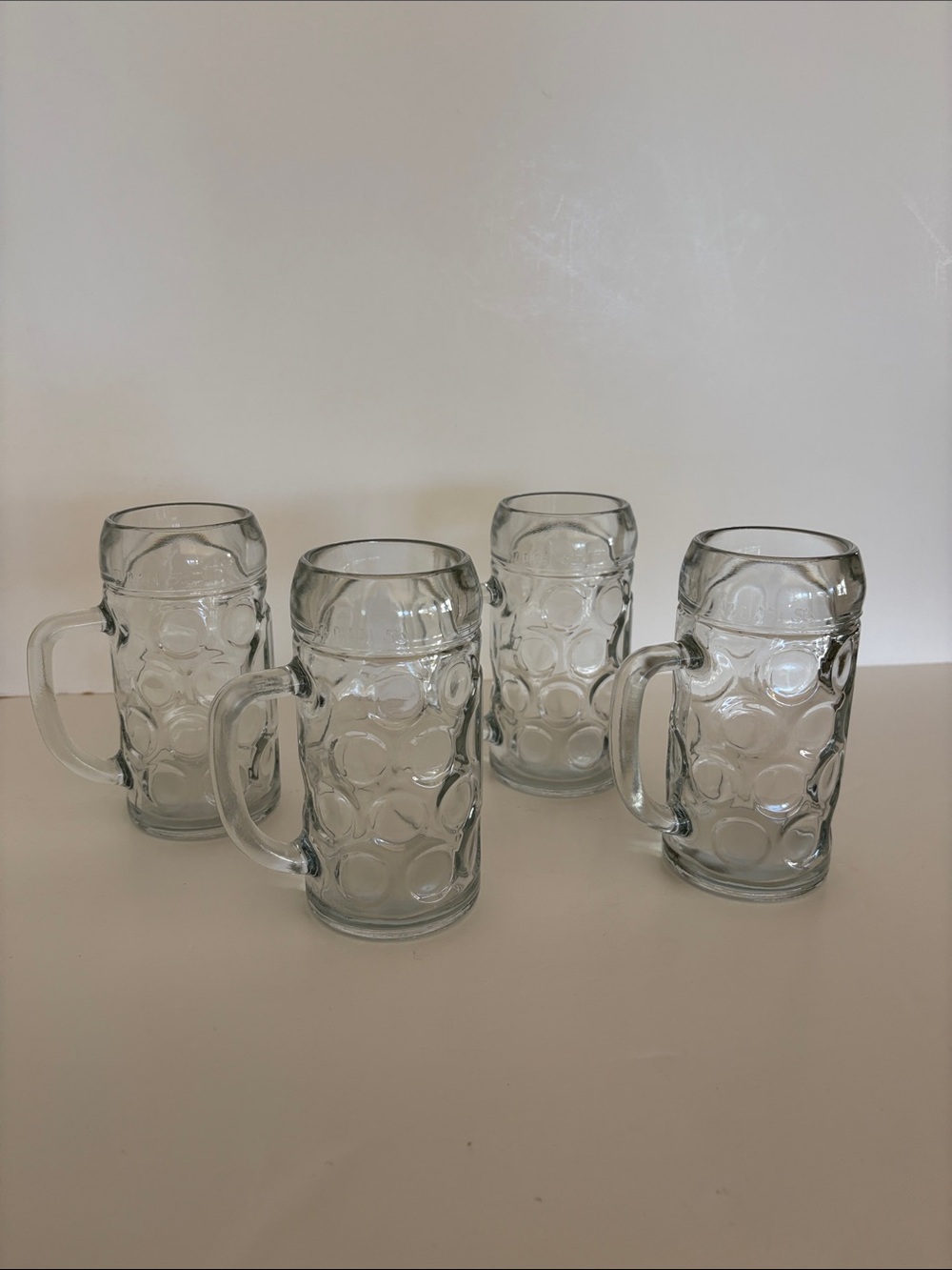 VINTAGE DIMPLED BEER MUGS SET OF 4